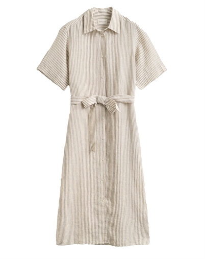 Gant - Striped Hemdblusenkleid - Oat Beige